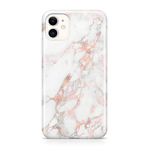 Product Cover uCOLOR Case Compatible with iPhone 11 6.1 inch Protective Case Rose Gold White Marble Slim Soft TPU Silicone Shockproof Cover Compatible iPhone 11 XI 6.1 inch 2019 Release