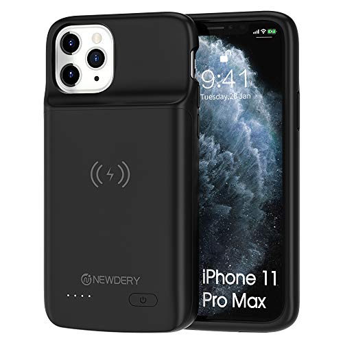 Product Cover NEWDERY Battery Case for iPhone 11 Pro Max, 5000mAh Extra Charging Accessories with Full Body Defender Edge, Ultra-Thin Wireless Charging Compatible 6.5