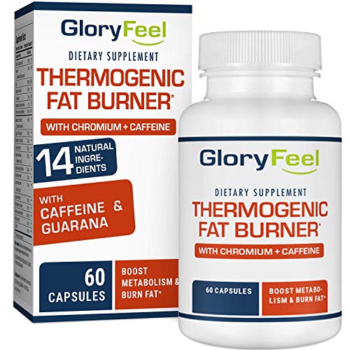 Product Cover Gloryfeel Thermogenic Fat Burner - Weight Loss Supplement, Appetite Suppressant, Energy Booster - Weight Loss Pills, Weight Loss for Women & Men - 60 Capsules