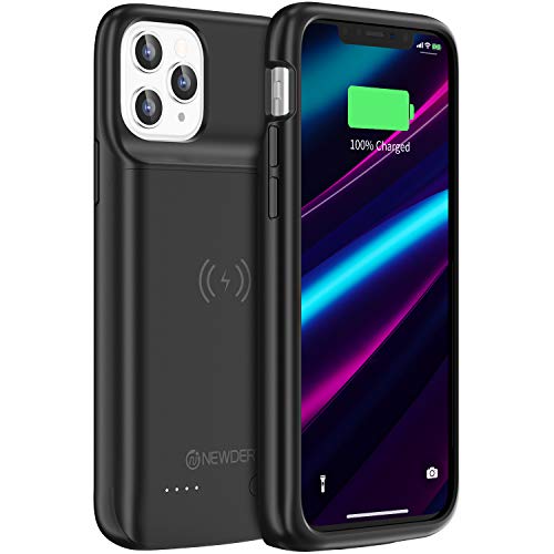 Product Cover NEWDERY Battery Case for iPhone 11 Pro, 4800mAh Wireless Charging Case, Rechargeable Extended Charger Case Compatible for iPhone 11 Pro 5.8 inches Black