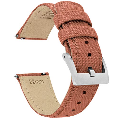 Product Cover BARTON Watch Bands - Sailcloth Quick Release Straps - Premium Nylon Weave - Soft Leather Lining - Choice of Color and Width - 18mm, 19mm, 20mm, 21mm, 22mm, 23mm, or 24mm