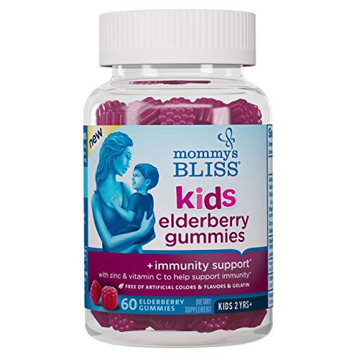 Product Cover Mommy's Bliss - Kids Elderberry Gummies + Immunity Support - with Zinc and Vitamin C to Help Support Immunity - 60 Gummies