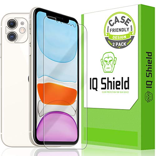 Product Cover IQ Shield Screen Protector Compatible with Apple iPhone 11 (6.1 inch)(2-Pack)(Case Friendly + Camera Lens) LiquidSkin Anti-Bubble Clear Film