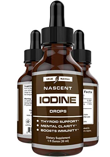 Product Cover Nascent Iodine Supplement - Complete Thyroid Iodine Solution for Thyroid Support. Iodine Drops That Provide Optimum Absorption and Thyroid Health with Increased Energy.