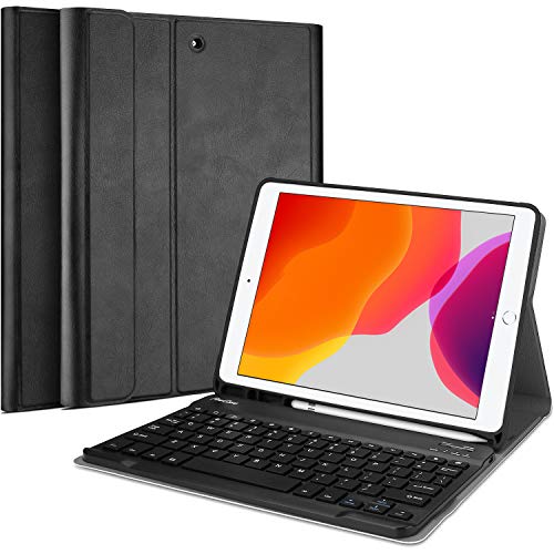 Product Cover ProCase New iPad 7th Generation Case with Keyboard, iPad 10.2 2019 Keyboard Case with Pencil Holder,Lightweight Smart Cover with Magnetically Detachable Wireless Keyboard for iPad 7th 10.2