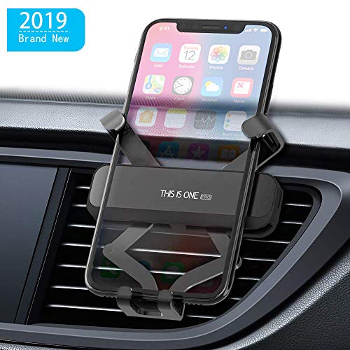 Product Cover Car Mount Phone Holder,Gravity Phone Mount Auto-Clamping Car Phone Holder Shockproof Universal Car Phone Mount Mini Cell Phone Holder for Car for All Smartphones 4.0-6.5 inches (Gray)
