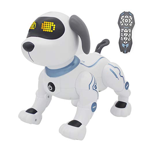 Product Cover fisca Remote Control Dog, RC Robotic Stunt Puppy Toys Handstand Push-up Electronic Pets Dancing Programmable Robot with Sound for Kids Boys and Girls Age 6, 7, 8, 9, 10 Year Old