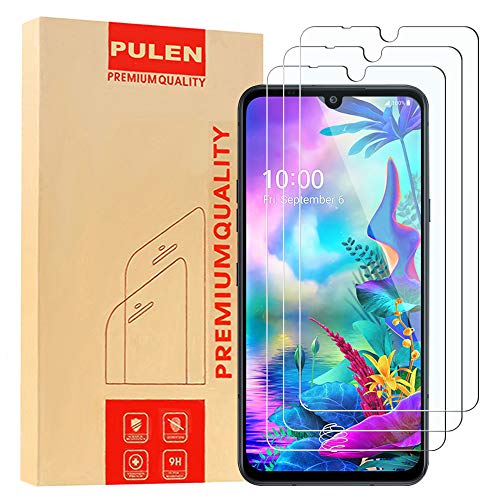 Product Cover [3-Pack] PULEN for LG G8X ThinQ Screen Protector (Not Work with The LG Dual Screen),HD Clear Anti-Scratch No Bubble 9H Hardness Tempered Glass with Lifetime Replacement