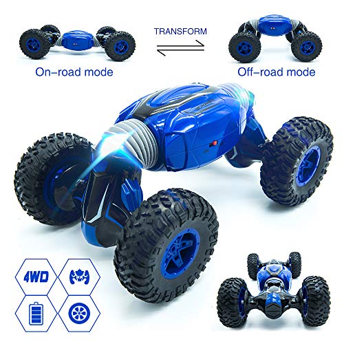 Product Cover RC Car, Remote Control Car 2.4Ghz,4WD Off-Road Vehicles Rock Crawler Dual Motors with Two Rechargeable Batteries, Electric Toy Car Best Gift for Adults & Kids 2019 Updated 1/14 Scale