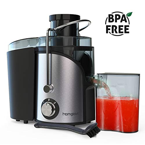 Product Cover Juicer, Homgeek vegetable Juicer Machines, Dual Speed small Juicer with Anti-drip Kit Design, Easy to Clean, Stainless Steel, BPA-FREE