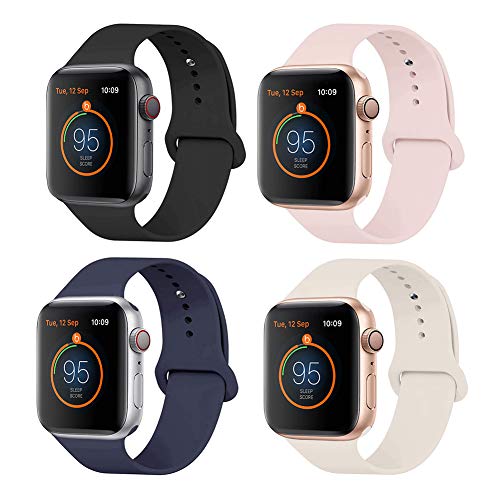 Product Cover ONXIGLI Sport Band Compatible with Watch Band 38mm 42mm 40mm 44mm, Soft Silicone Replacement Sport Strap Compatible with Watch Series 4/3/2/1 S/M M/L