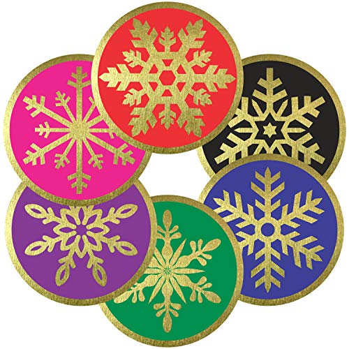 Product Cover Snowflake Stickers Seals Labels - (Pack of 120) 2