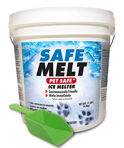 Product Cover Harris Safe Melt Pet Friendly Ice and Snow Melter, Fast Acting 100% Pure Magnesium Chloride Formula, 15lb with Scoop Included Inside Bucket