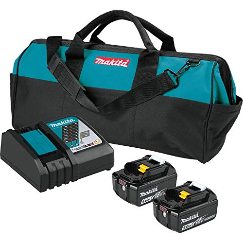 Product Cover Makita BL1850BDC2X 18V LXT Lithium-Ion Battery and Rapid Optimum Charger Starter Pack (5.0Ah)
