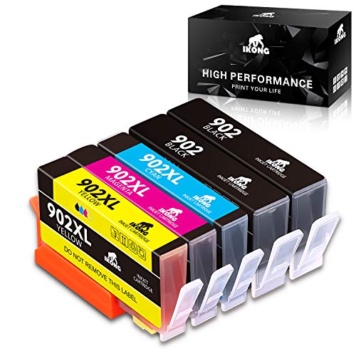 Product Cover IKONG Compatible Ink Cartridge Replacement for HP 902XL 902 XL Use with OfficeJet Pro 6978 6968 6958 6975 6962 6960 6970 6950 6954 6979 6951 Printer(5 Pack)