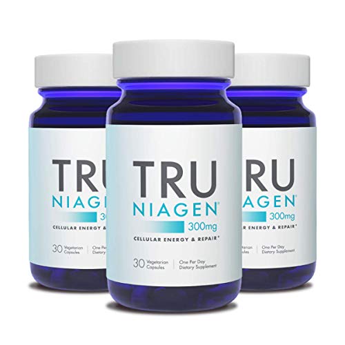Product Cover TRU NIAGEN Nicotinamide Riboside - Patented NAD Booster for Cellular Repair & Energy, 300mg Vegetarian Capsules, 300mg Per Serving, 30 Day Bottle (3 Pack)