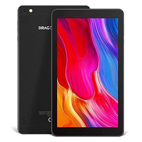 Product Cover Dragon Touch 7 inch Android 9.0 Pie Tablet, 2GB RAM 16GB Storage, Quad-Core Processor, IPS HD Display, WiFi Only - Black Metal Body (Black)