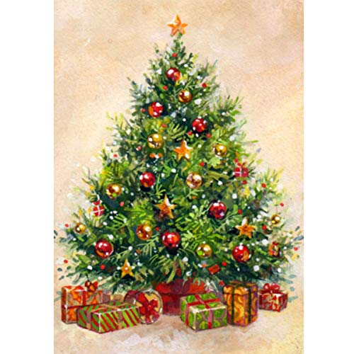 Product Cover ACANDYL DIY Oil Painting Paint by Number Kit for Kids Adults Students Beginner DIY Canvas Painting by Numbers Acrylic Oil Painting Arts Craft for Home Wall Decoration Christmas Tree 16x20 Inch
