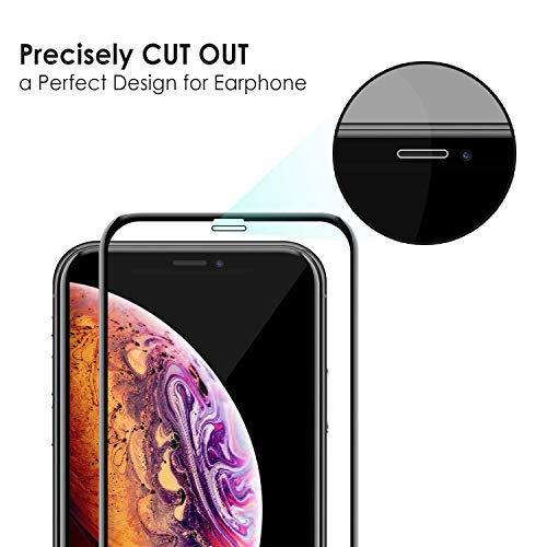 Product Cover EbuxTM 6D Full Glue Edge-to-Edge Coverage [9h Hardness][HD Clear] Screen Protector Tempered Glass for iPhone 11 Pro - (Black Edition)