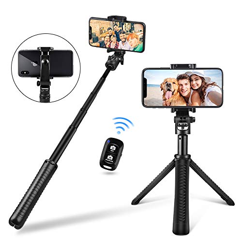 Product Cover UBeesize Selfie Stick Tripod, Extendable and Portable Monopod with Wireless Remote Shutter, GoPro Adapter, Compatible with iPhone and Android Phone, Lightweight Camera, GoPro