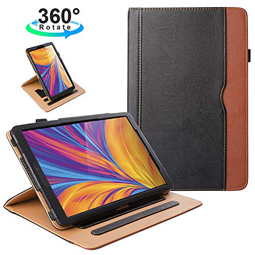 Product Cover ZoneFoker New Galaxy Tab A 8.0 inch 2019 Tablet Leather Case (SM-T290, SM-T295), 360 Rotating Multi-Angle Viewing Folio Stand Cases with Pencil Holder for Samsung SM-T290/SM-T295 Only - Black/Brown