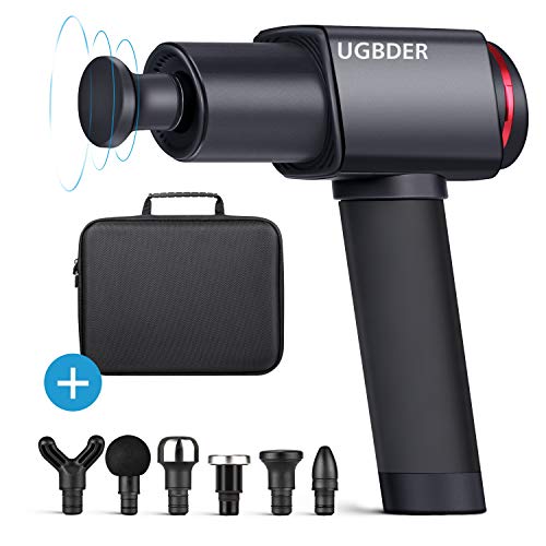 Product Cover Massage Gun, UGBDER Deep Tissue Percussion Muscle Massager for Pain Relief - Handheld Electric Body Massage Gun for Athletes, Cordless Super Quiet Portable Sports Pro Muscle Massager