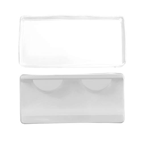 Product Cover 10Pcs False Eyelashes Case,Beauty Magnetic 25mm Eye lashes Box Makeup Storage Plastic Travel Tools(10PCS, Transparent-25mm)