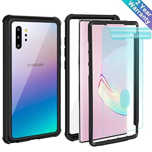 Product Cover AMZGO Galaxy Note 10 Plus Case,Clear Full Body Cover with Free Screen Protector,Rugged Bumper Shockproof Case Compatible With Galaxy Note 10+ 6.8 inch