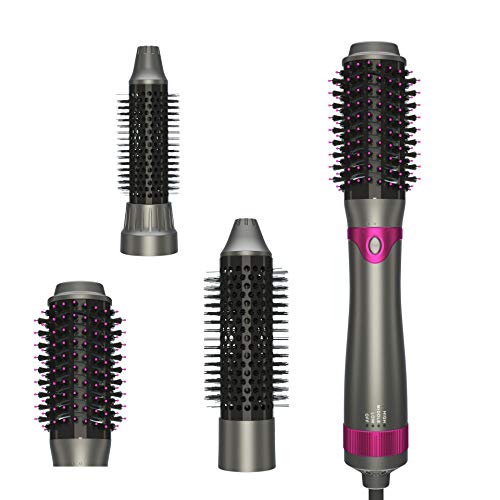 Product Cover Hot Air Brush, Hair Dryer Brush, One Step Hair Dryer & Volumizer, Curler Combo with Interchangeable Brush Head, Anti-scald Negative Ion Hair Straightener Brush, Low Noise Design