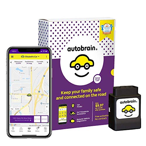 Product Cover autobrain OBD Real-Time GPS Tracker for Vehicles | Auto Health Diagnostics | Parking Locator & Car Finder Tracker | Teen & Senior Driver Monitoring | 24/7 Emergency Assistance (No Service)