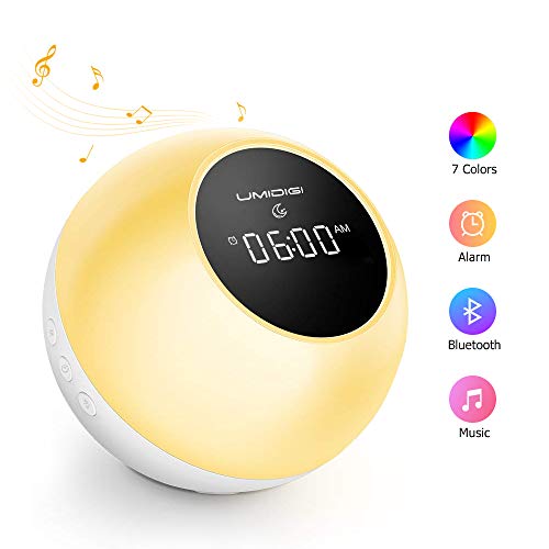 Product Cover UMIDIGI Alarm Clock for Bedroom, Uwake Wake-up Light Alarm Clock for Heavy Sleepers Kids, Bluetooth Speaker with 7 Color Switch for Bedrooms - Nature Sounds Sunrise Simulation & Snooze Function