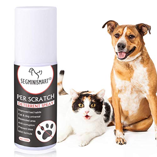 Product Cover SEGMINISMART Cat Scratch Deterrent Spray, Cat Training Spray, Cat Scratching Training Spray, Suitable for Plants, Furniture, Floors and More with Rosemary Oil and Lemongrass, Protect Your Home