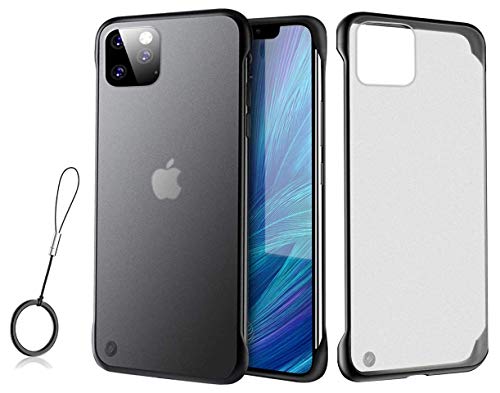 Product Cover REALCASE iPhone 11 Pro Back Cover Case,Ultra Thin Frameless Matte Hard Shockproof TPU Bumper Casing for Apple iPhone 11 Pro (F-Black)