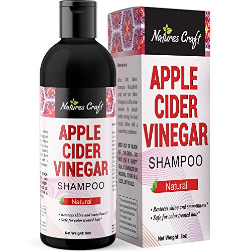 Product Cover Raw Apple Cider Vinegar Shampoo - Clarifying Hair Growth Shampoo for Oily Hair - Sulfate Free Organic ACV Shampoo for Fine Hair - Natural Hair Care for Men and Women with Keratin and Jojoba Oil 8 oz