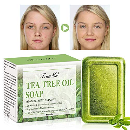 Product Cover Tea Tree Oil Soap, Acne Soap, Facial Soap, Natural Soap Cleanse Face ＆ Body, Anti Acne/Anti Blackhead/Anti Pimple ＆ Pore Cleaner, for Men/Women All Skin Type