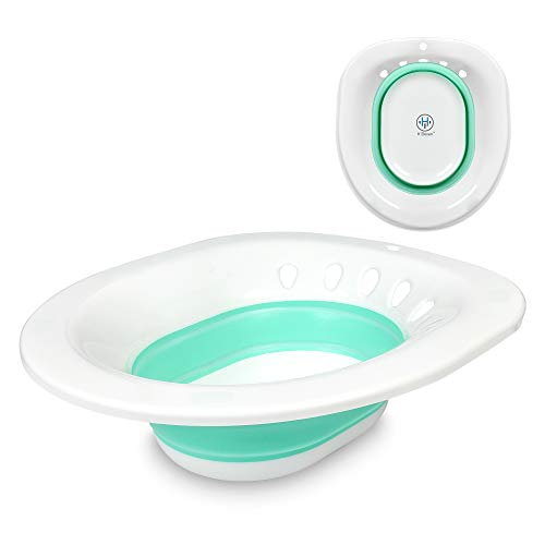 Product Cover Collapsible Sitz Bath for Toilet | Discreet Over The Seat Sitz Bath to Treat Postpartum Wounds, Hemorrhoids, Perineal Care, Episiotomy Recovery & Yoni Steam Baths | Reusable Anal and Vaginal Care