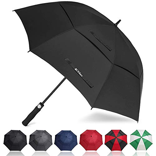 Product Cover ACEIken Golf Umbrella Windproof Large 62 Inch, Double Canopy Vented, Automatic Open, Extra Large Oversized,Sun Protection Ultra Rain & Wind Resistant Stick Umbrellas