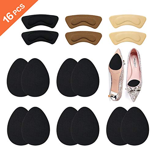 Product Cover 16 PCS Anti-Slip Stick Pad for Shoes, Upgraded Non-Slip Shoes Pads & Heel Cushion Pads, Keep High Heels/Shoes from Slipping and Shoe Pads for Preventing Heel Slipping, Rubbing