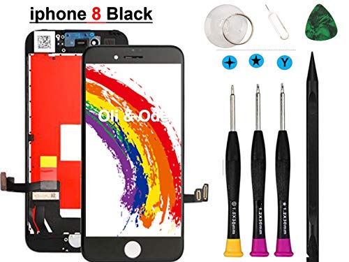 Product Cover Compatible with iPhone 8 Screen Replacement Oli & Ode LCD Digitizer Touch Screen Assembly Set with 3D Touch Model No.A1863/A1905/A1906 (Black)