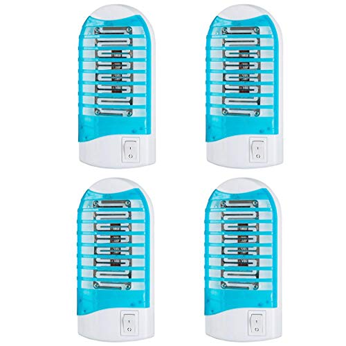 Product Cover Maxtrv 4 Pack Plug in Electronic Insect Killer Bug Zapper Mosquito Lure Lamp Pest Control Eliminates Flying Pests Gnat Trap Indoor with Night Light