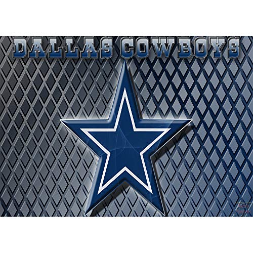 Product Cover Footall Team Backdrop for Photography 7x5ft Happy Birthday Dallas Cowboys Background for Boy Vinyl Photo Backdrops Background Adult Men Football Backgrounds for Birthday Party Customized