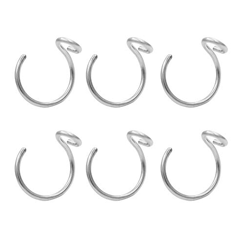 Product Cover JOFUKIN 6pcs Silver Fake Nose Ring 20G Faux Body Piercing Jewelry 8mm Face Nose Hoops Set for Women and Men