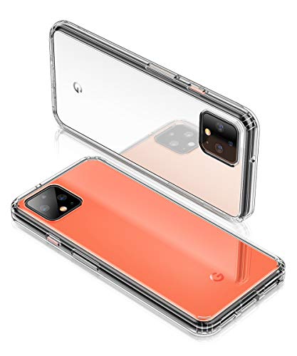 Product Cover MOBOSI Armor for Google Pixel 4 XL Case, Soft TPU Frame + Tough Crystal Clear Hard PC Back [Shock-Absorbing] [Scratch-Resistant] Case, Double Protective Cover for Pixel 4XL (2019) (Clear)