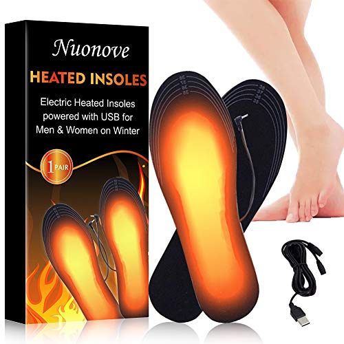 Product Cover Heated Insoles, USB Insoles, Thermal Soles, Winter Foot Warmers, Heated Insoles That Molds to Your Foot, USB Rechargeable Heated Insole, Size 40/44