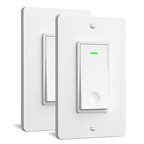 Product Cover Aoycocr Smart Light Switch 2-Pack - Neutral Wire Needed, Single Pole, 2.4Ghz Wi-Fi Light Switch 110-240V, Easy to Install, Compatible with Alexa, Google Assistant, Schedule, Remote Control, FCC Listed