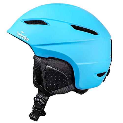 Product Cover TurboSke Ski Helmet, Snowboard Helmet Snow Sports Helmet, Audio Compatible Helmet for Men, Women and Youth (S, Blue)