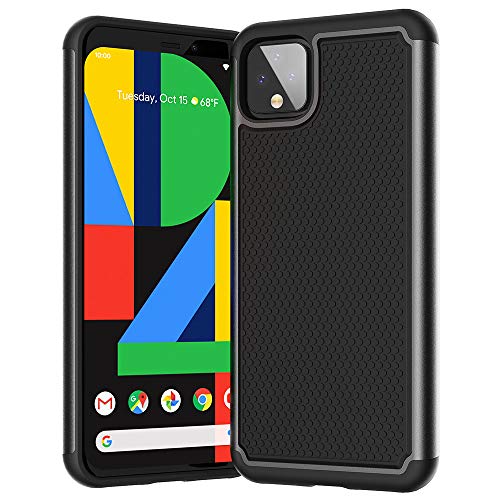 Product Cover OULUOQI Compatible with Google Pixel 4 Case, Dual-Layer Hybrid Design Shockproof & Scratch Resistant Protective Bumper Cover Case for Google Pixel 4 (2019 Release), Black