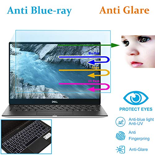 Product Cover Anti Blue Light Glare Laptop Screen Protector for Dell XPS 13 9380 13.3 Inch with Gift Keyboard Cover, Reduces Digital Eye Strain and Radiation to Help Your Sleep Better
