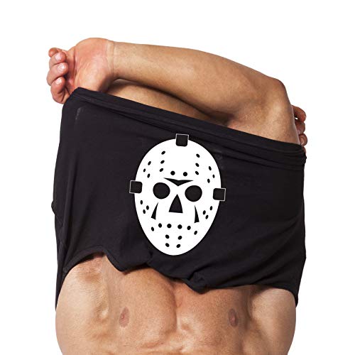 Product Cover GunShowTees Men's Jason Hockey Mask Flip Up Halloween Shirt