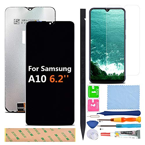 Product Cover XR MARKET Compatible Samsung Galaxy A10 Screen Replacement, LCD Display Touch Digitizer Assembly Part with Glue, Screen Protector, ONLY for A10 6.2 inch, NOT for A10e A10s M10.